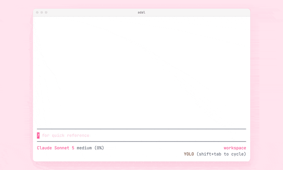 AdaL searching X in a logged-in browser and summarizing what people say about Claude Code